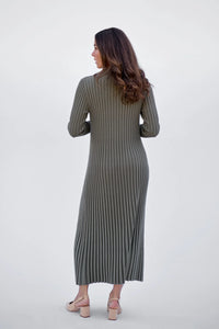Maxted - Button Down Dress in Army Green