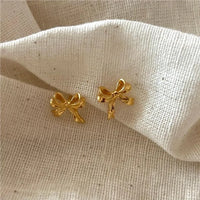 Sterling Silver Bow Knot Ear Studs