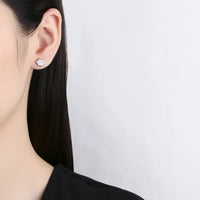 Lovable Paw Print Dome Earrings Stud