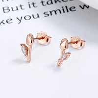 Tulip Rhinestone Stud Earring