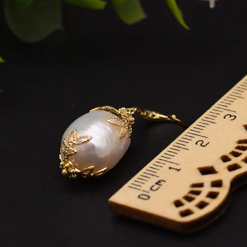 Pearl & Freshwater Pearl Hook Earrings (Copper Hook)