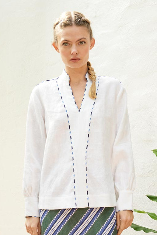 Dreamer Label -  Sky Linen Blouse