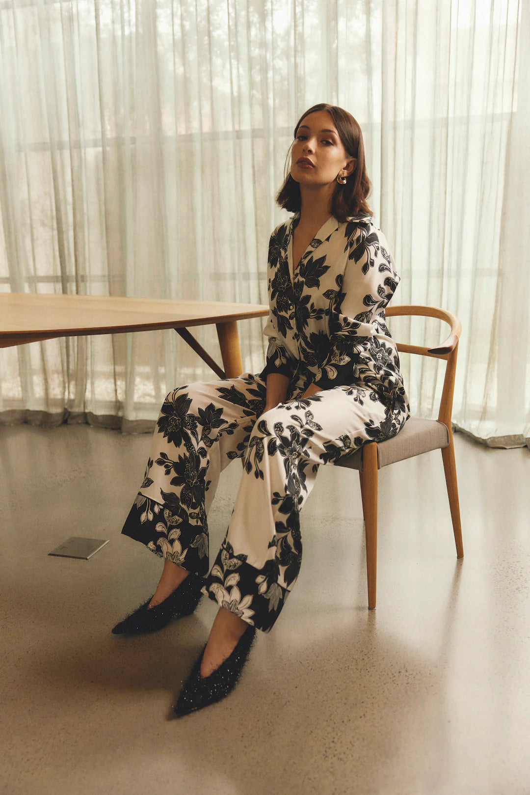 Alessandra - Classic Sabrina Silk Shirt