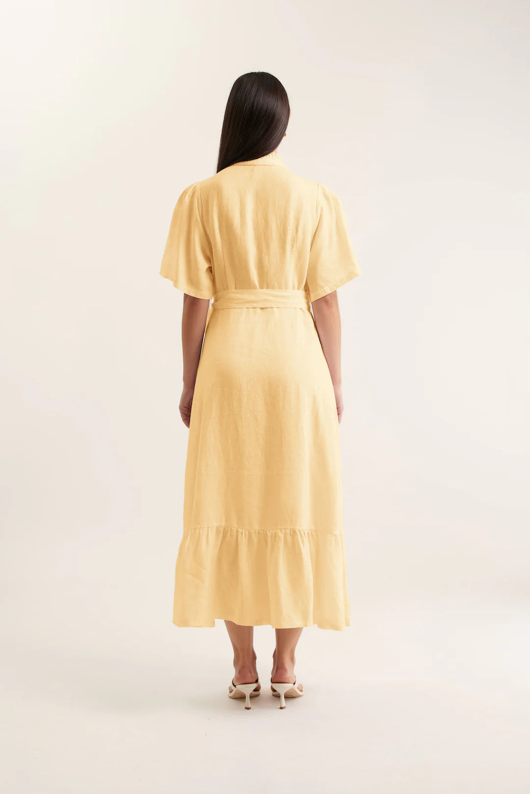 Alessandra - Emma Lemon Linen Dress