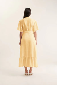 Alessandra - Emma Lemon Linen Dress