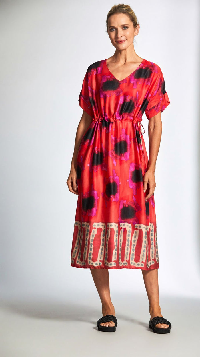 Peruzzi - Print Long Dress - Red