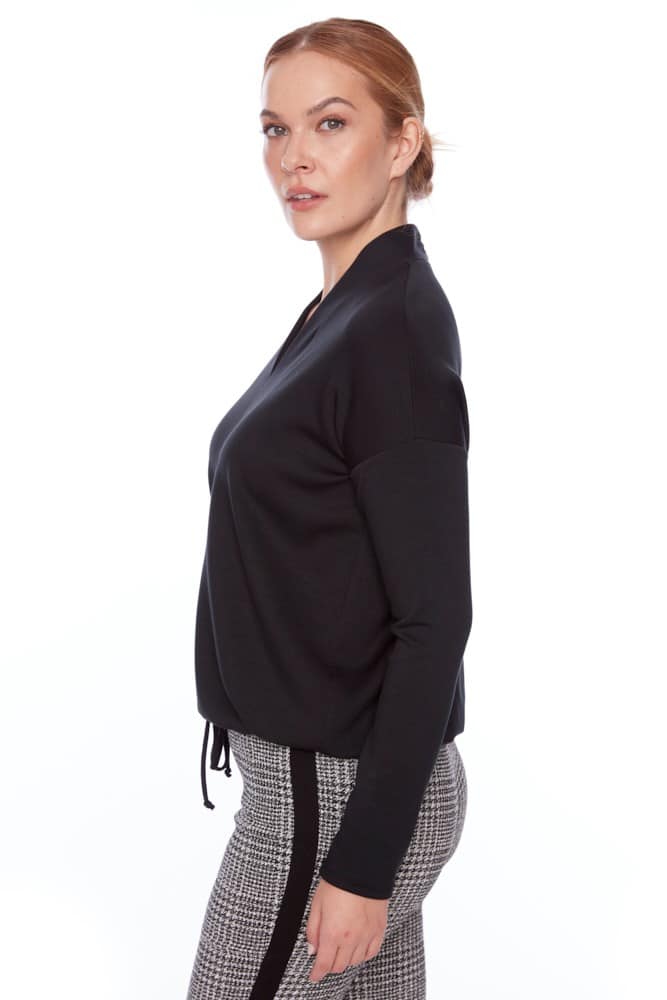 UP - Butter V-Neck Draw String Top
