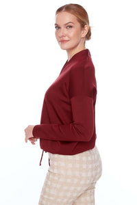 UP - Butter V-Neck Draw String Top