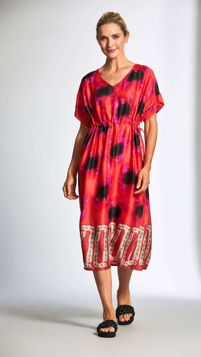 Peruzzi - Print Long Dress - Red