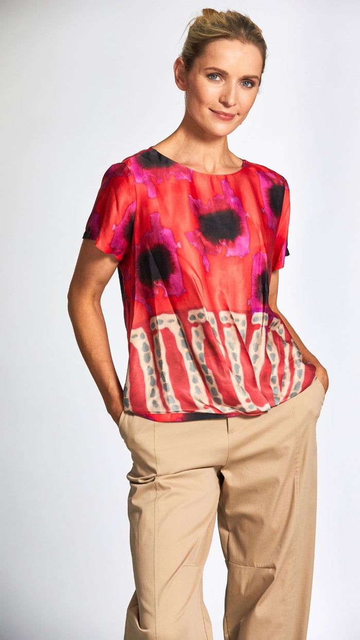 Peruzzi - Print Top - Red