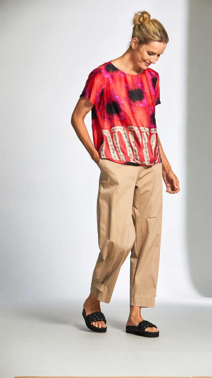 Peruzzi - Print Top - Red