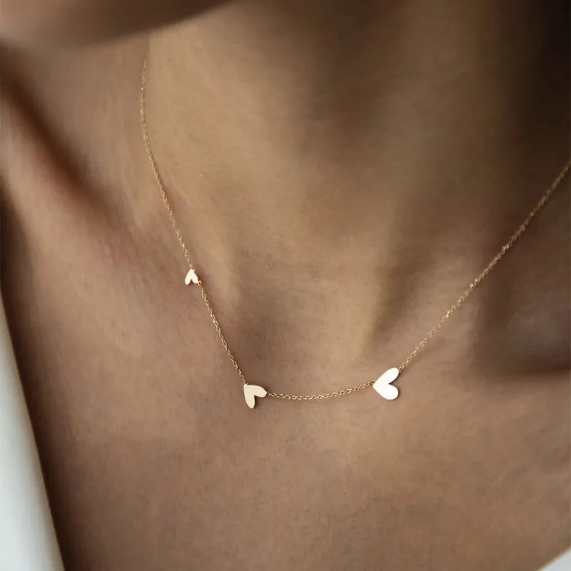 Heart Shape Necklace 925 Sterling Silver with 18K Gold Plating