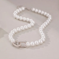 Pearl Beaded Necklace 925 silver & 18k Gold