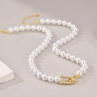 Pearl Beaded Necklace 925 silver & 18k Gold