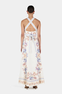 Hansen & Gretel - Alanis Linen Dress Hawaiian Tablecloth