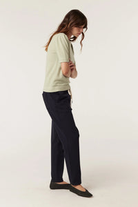 Cable - Cashwool Crew Tee - Pistachio Green