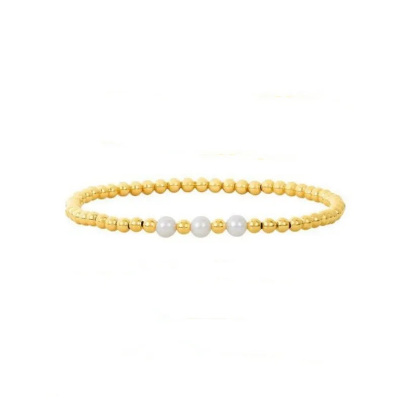 Pearl Gold Beaded Bracelet