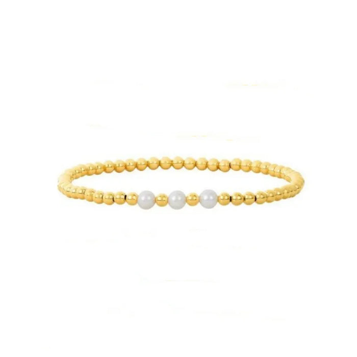 Pearl Gold Beaded Bracelet
