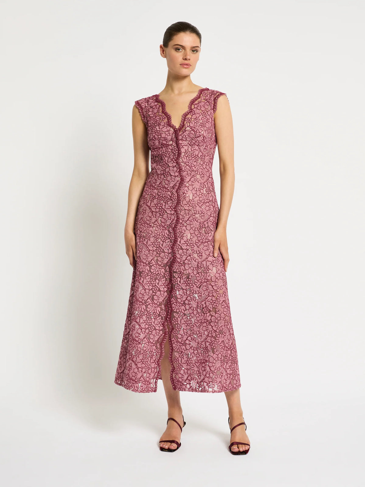 Moss & Spy Lily A-Line - Garnet Blush