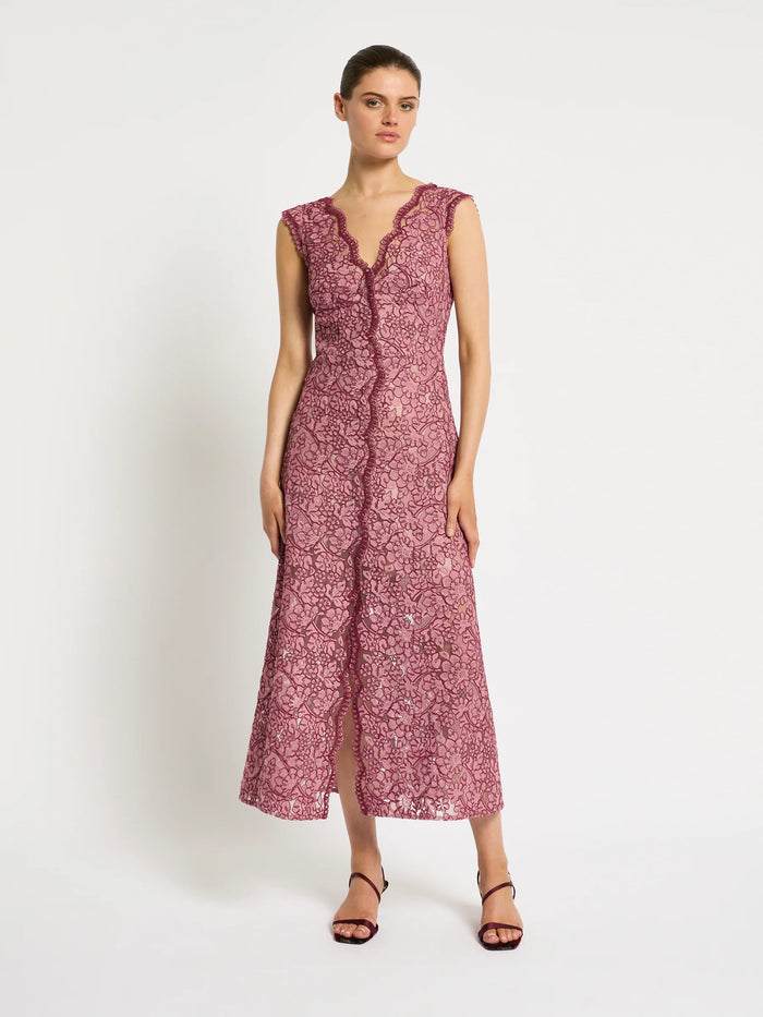 Moss & Spy Lily A-Line - Garnet Blush