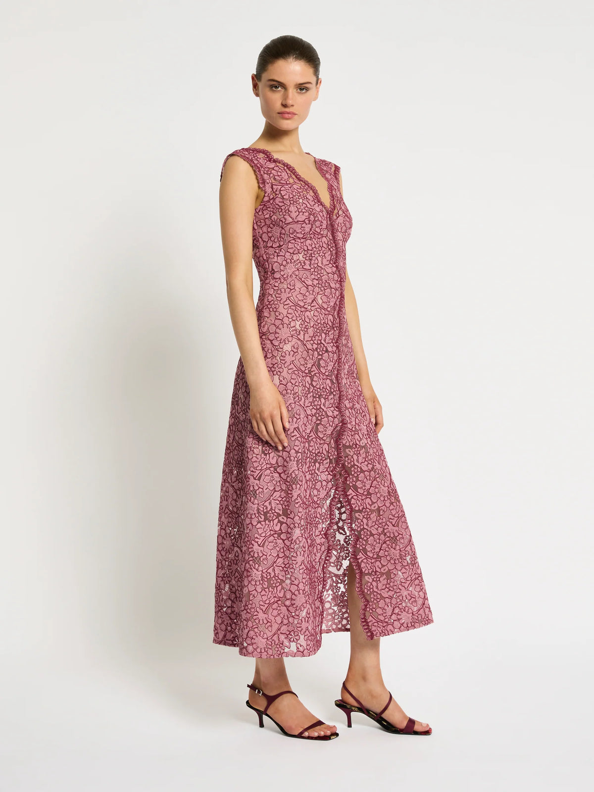 Moss & Spy Lily A-Line - Garnet Blush