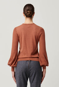 Once Was - Eastyn Supina Cotton Merino Wool Blend Knit in Tawny