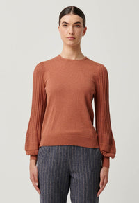 Once Was - Eastyn Supina Cotton Merino Wool Blend Knit in Tawny