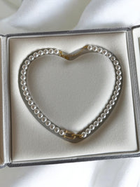 Pearl Beaded Necklace 925 silver & 18k Gold