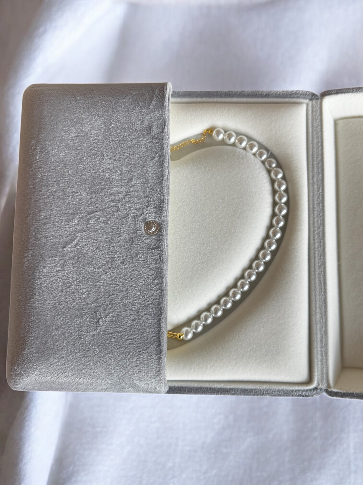 Pearl Beaded Necklace 925 silver & 18k Gold