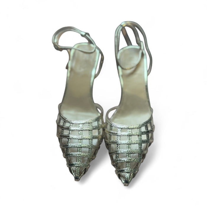 Mollini - Toria Platinim Leather Pump Heel