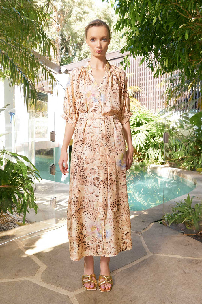 The Dreamer Label - Taylor Cheetah Ankle CTN Dress