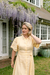 Alessandra - Emma Lemon Linen Dress
