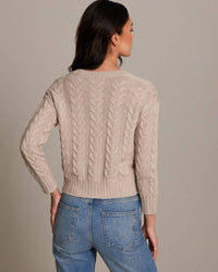 Cotton Cashmere Cable Knit Cardigan