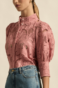 Zoe Kratzmann - Mantra Top - Vintage Bloom Pink Lace