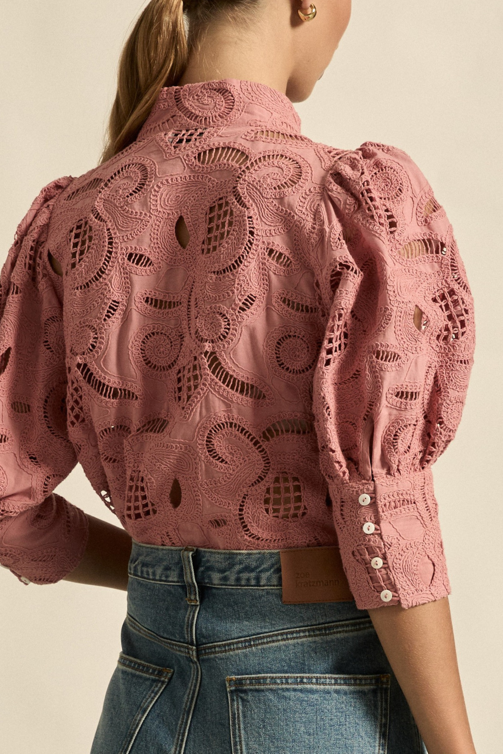 Zoe Kratzmann - Mantra Top - Vintage Bloom Pink Lace