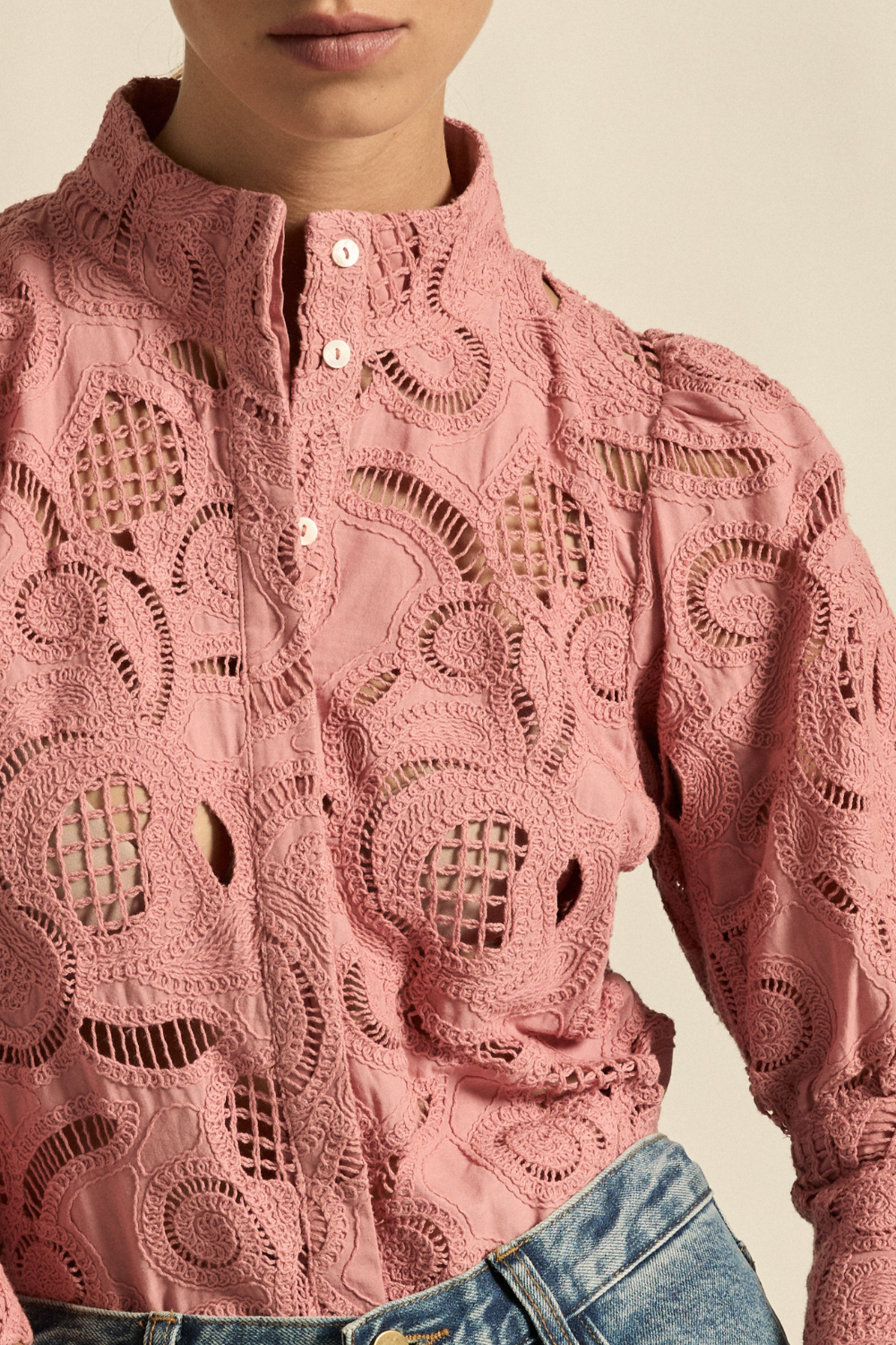 Zoe Kratzmann - Mantra Top - Vintage Bloom Pink Lace