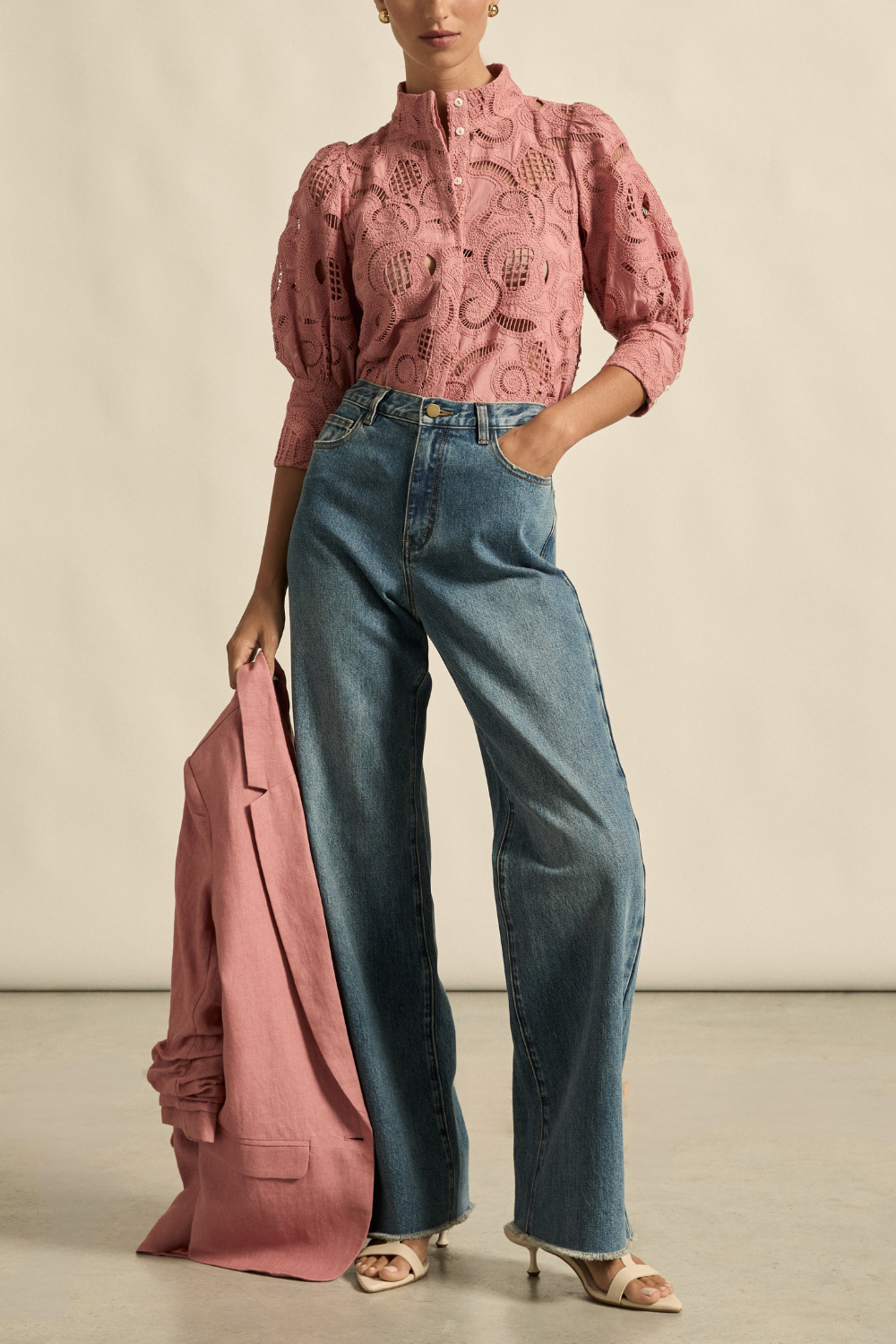 Zoe Kratzmann - Mantra Top - Vintage Bloom Pink Lace