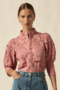 Zoe Kratzmann - Mantra Top - Vintage Bloom Pink Lace