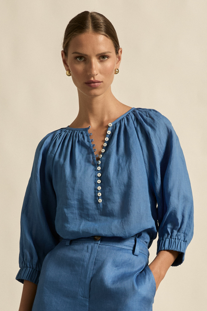 Zoe Kratzmann - Tranquil Top - Shoreline Blue