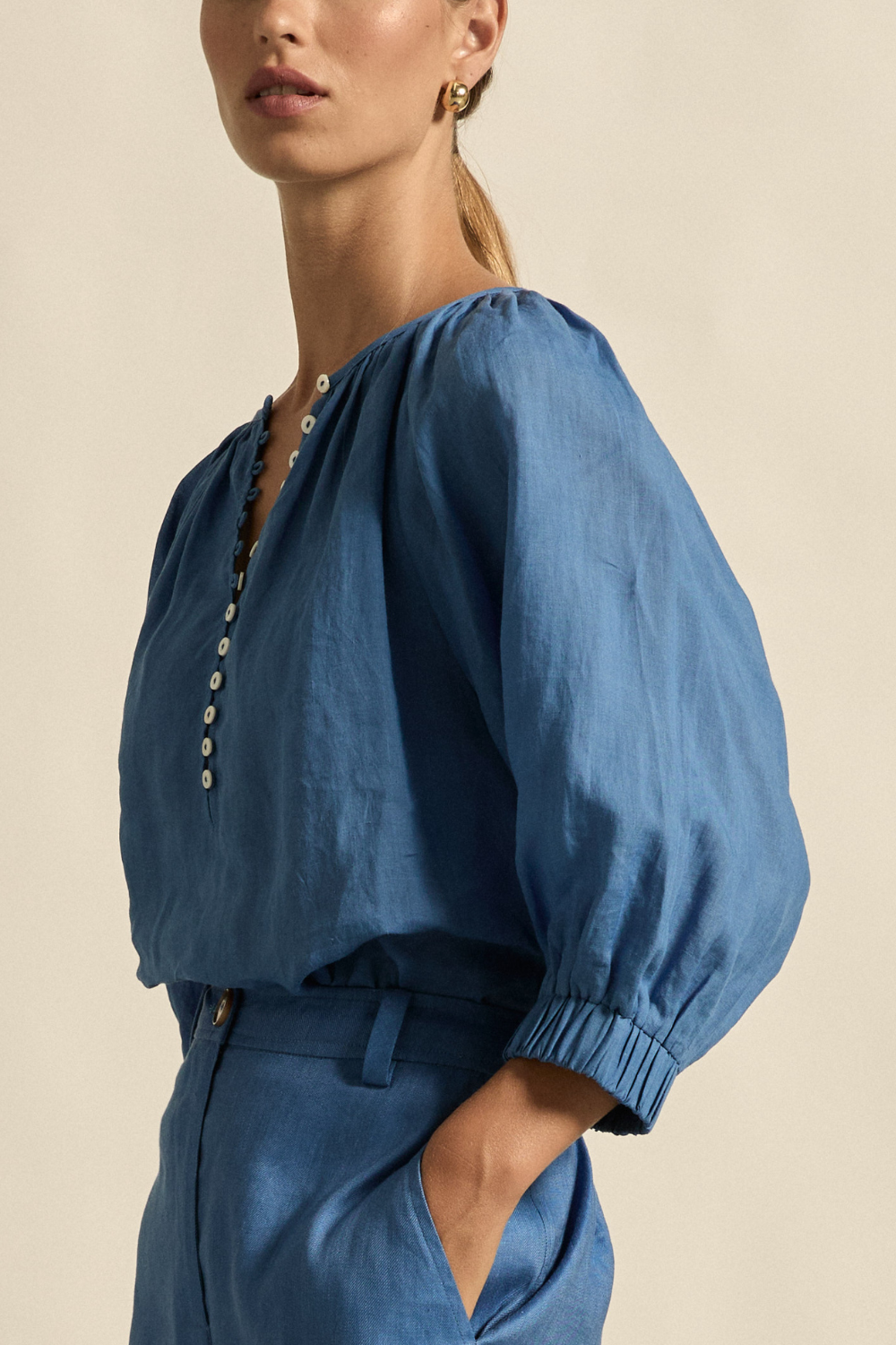 Zoe Kratzmann - Tranquil Top - Shoreline Blue