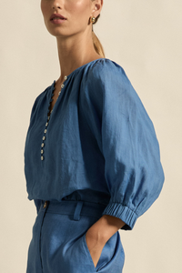 Zoe Kratzmann - Tranquil Top - Shoreline Blue