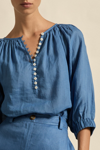 Zoe Kratzmann - Tranquil Top - Shoreline Blue