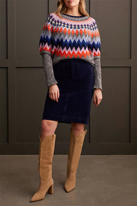 Tribal - Mock Neck Intarsia Sweater