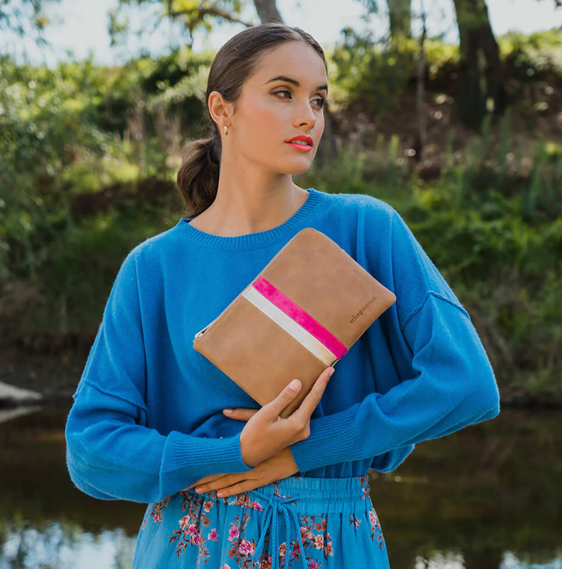 Arlington Milne Paige Clutch Stripe