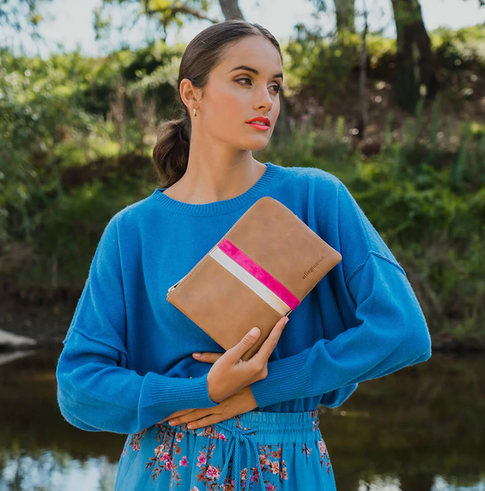 Arlington Milne Paige Clutch Stripe