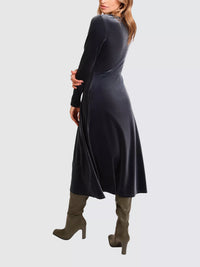 Traffic People Mercy Dress - Blue Velvet