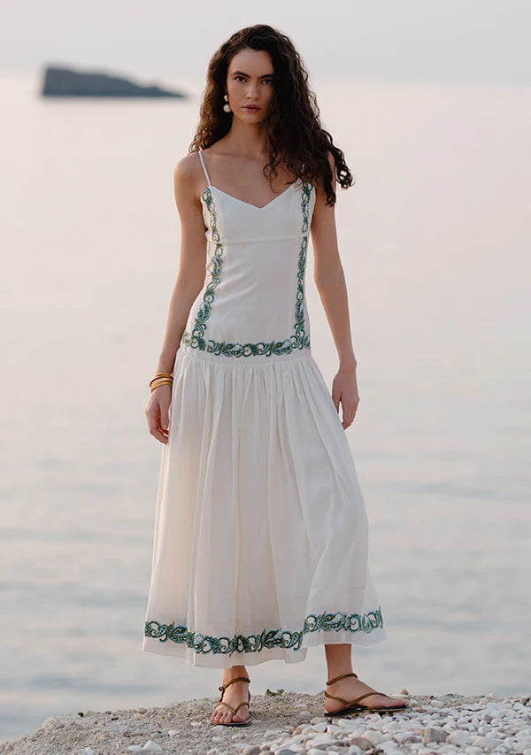 Mos the Label - Porto Embroidery Strappy Dress