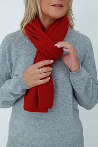 MerinoSnug - Mandy Poncho Alpaca Merino Wool Blend - Australian Made in Red