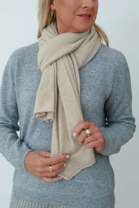 MerinoSnug - Mandy Poncho Alpaca Merino Wool Blend - Australian Made in Natural