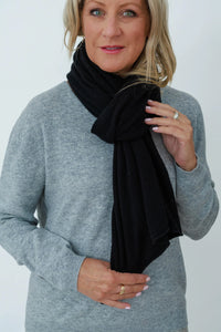 MerinoSnug - Mandy Poncho Alpaca Merino Wool Blend - Australian Made in Black